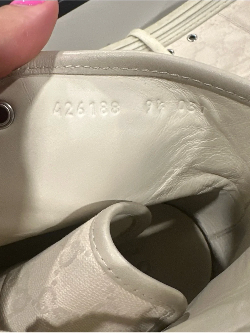 Gucci Men High-Top Canvas Sneaker in Beige US 9.5 EU 44.5